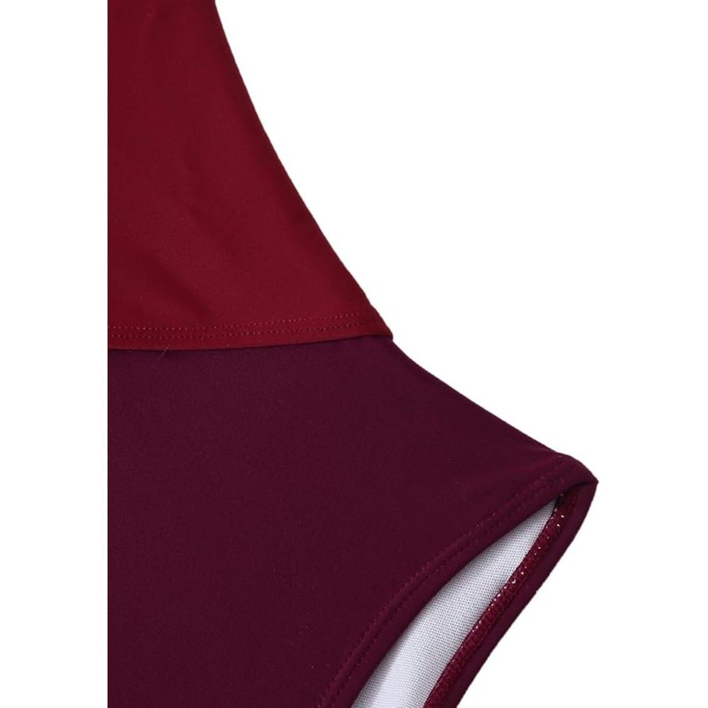 Sweatyrocks Red Color Block One Shoulder Cutout 1… - image 5